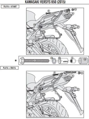 KAPPA KLX4114 KAWASAKI VERSYS 650 (15-17) YAN ÇANTA TASIYICI