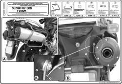 KAPPA KLX528 SUZUKI DL 1000 V-STROM (02-11) KAWASAKI KLV 1000 (04-10) YAN ÇANTA TASIYICI - Thumbnail