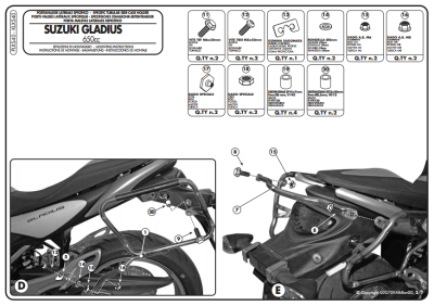 KAPPA KLX540 SUZUKI GLADIUS 650 (09-15) YAN ÇANTA TASIYICI