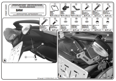 KAPPA KLX687 BMW F 800 S - ST (06-16) YAN ÇANTA TASIYICI