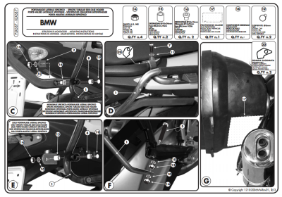 KAPPA KLX687 BMW F 800 S - ST (06-16) YAN ÇANTA TASIYICI