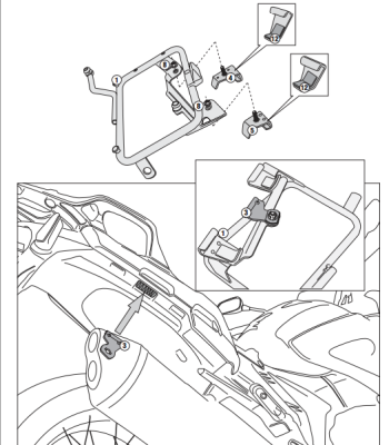 KAPPA KLXR1110 HONDA VFR 1200X CROSSTOURER (12-18) YAN ÇANTA TASIYICI