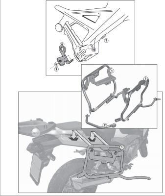 KAPPA KLXR1110 HONDA VFR 1200X CROSSTOURER (12-18) YAN ÇANTA TASIYICI