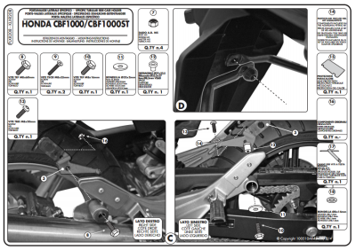 KAPPA KLXR208 HONDA CBF 1000 - ST (10-14) YAN ÇANTA TASIYICI