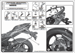 KAPPA KLXR364 YAMAHA XJ6 - XJ6 DIVERSION - XJ6 DIVERSION F600 (09-15) YAN ÇANTA TASIYICI - Thumbnail