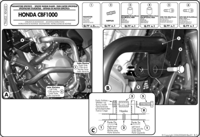 KAPPA KN452 HONDA CBF 1000 - ABS (06-09) KORUMA DEMİRİ