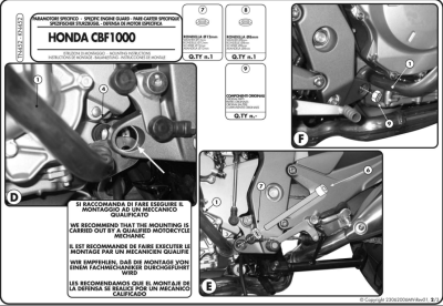 KAPPA KN452 HONDA CBF 1000 - ABS (06-09) KORUMA DEMİRİ