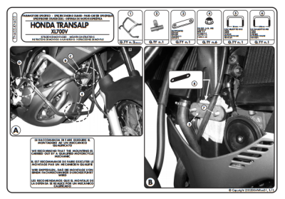 KAPPA KN455 HONDA XL 700V TRANSALP (08-13) KORUMA DEMİRİ