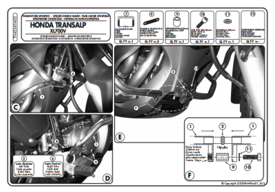 KAPPA KN455 HONDA XL 700V TRANSALP (08-13) KORUMA DEMİRİ