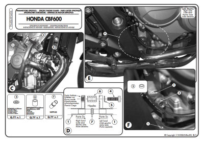 KAPPA KN456 HONDA CBF 600S - 600N (08-12) KORUMA DEMİRİ