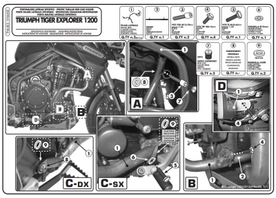 KAPPA KN6403 TRIUMPH TIGER EXPLORER 1200 (12-15) KORUMA DEMİRİ