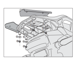 KAPPA KR1110 HONDA VFR 1200X CROSSTOURER (12-19) ARKA ÇANTA TAŞIYICI - Thumbnail