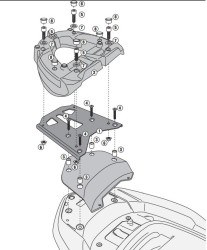 KAPPA KR1123MM HONDA FORZA 300 ABS (13-17) ARKA ÇANTA TAŞIYICI - Thumbnail