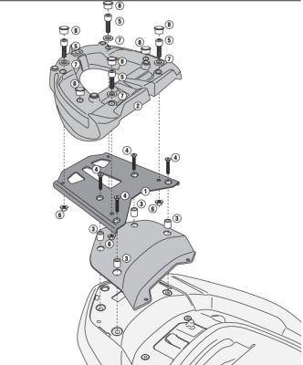 KAPPA KR1123MM HONDA FORZA 300 ABS (13-17) ARKA ÇANTA TAŞIYICI