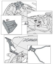 KAPPA KR2117 YAMAHA X-MAX 125-250 (14-17) ARKA ÇANTA TAŞIYICI - Thumbnail