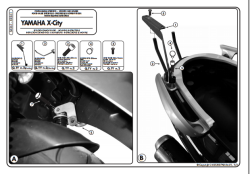 KAPPA KR361 YAMAHA X-CITY 125-250 (07-17) ARKA ÇANTA TAŞIYICI - Thumbnail