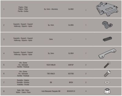 KAPPA KRA5112 BMW R 1200 GS ADVENTURE (14-19) - R 1250 GS ADVENTURE (19-24) ARKA ÇANTA TAŞIYICI