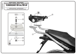 KAPPA KZ449 KAWASAKI ER-6N - ER-6F 650 (09-11) ARKA ÇANTA TAŞIYICI - Thumbnail