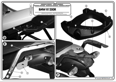 KAPPA KZ688 BMW R 1200 R (06-10) ARKA ÇANTA TAŞIYICI