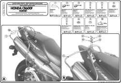 KAPPA TK214 HONDA CB 600 F HORNET - S (98-06) YAN KUMAS ÇANTA TASIYICI - Thumbnail