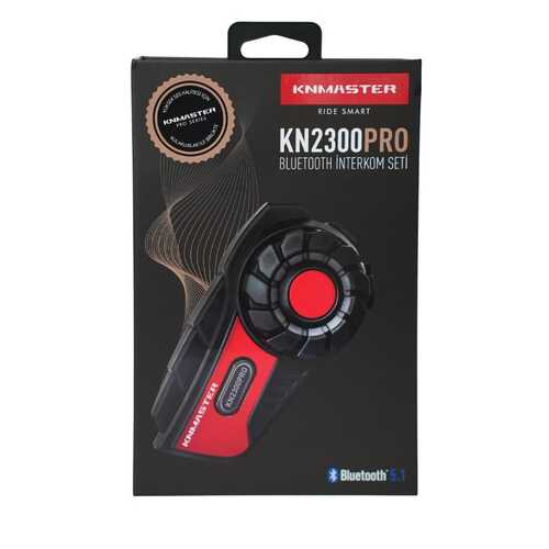 KNMASTER KN2300 Pro Motosiklet Kask Intercom Kulaklık Seti Siyah