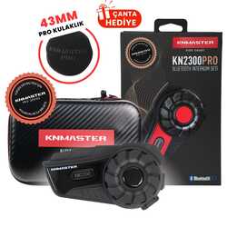 KNMASTER - KNMASTER KN2300 Pro Motosiklet Kask Intercom Kulaklık Seti Siyah