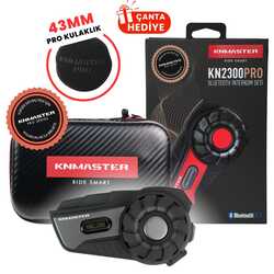 KNMASTER KN2300 Pro Motosiklet Kask Intercom Kulaklık Seti Gri - Thumbnail