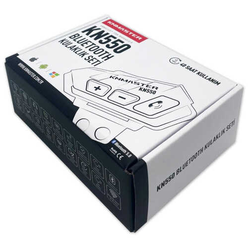 KNMASTER KN550 Motosiklet Kask Intercom Kulaklık Seti Siyah