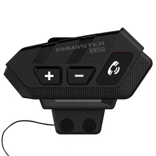 KNMASTER KN550 Motosiklet Kask Intercom Kulaklık Seti Siyah