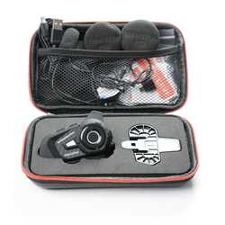 KNMASTER KN6100 Pro Motosiklet Kask Intercom Kulaklık Seti Karbon Siyah - Thumbnail