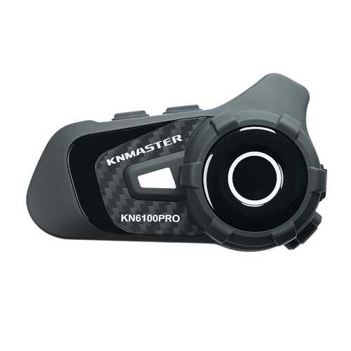 KNMASTER KN6100 Pro Motosiklet Kask Intercom Kulaklık Seti Karbon Siyah