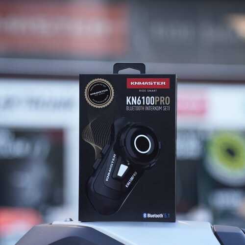 KNMASTER KN6100 Pro Motosiklet Kask Intercom Kulaklık Seti Siyah