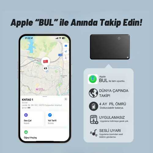 KNMASTER KNTAG 1C Ultra İnce Akıllı Takip Kartı