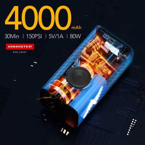 KNMASTER LP200 - 150 PSI Dijital Göstergeli Şarjlı Hava Pompası