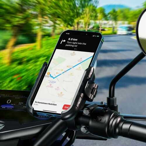 KNMASTER TT-400 Titreşim Önleyici Motosiklet Telefon Tutucu