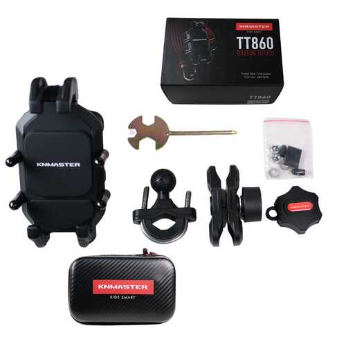 KNMASTER TT-860 Titreşim Önleyici Motosiklet Telefon Tutucu