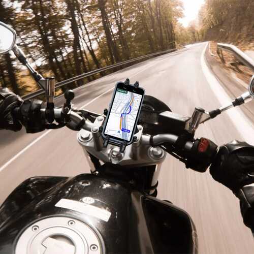 KNMASTER TT-860 Titreşim Önleyici Motosiklet Telefon Tutucu