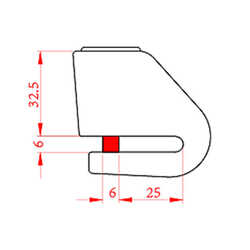 KOVIX KN1-BM DİSK KİLİT GRİ - Thumbnail