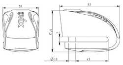 KOVIX - KOVIX KNX10-FG ALARMLI DİSK KİLİT YEŞİL (1)
