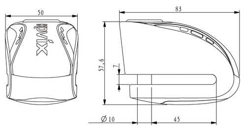 KOVIX KNX10-FG ALARMLI DİSK KİLİT YEŞİL
