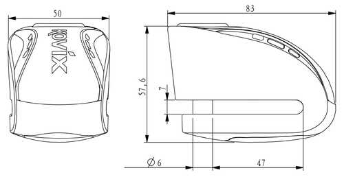 KOVIX KNX6-FG ALARMLI DİSK KİLİT YEŞİL