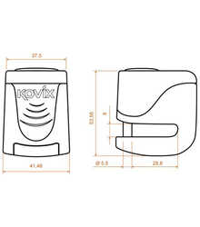KOVIX KS6-FG ALARMLI DİSK KİLİT YEŞİL - Thumbnail