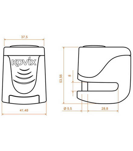 KOVIX KS6-FG ALARMLI DİSK KİLİT YEŞİL