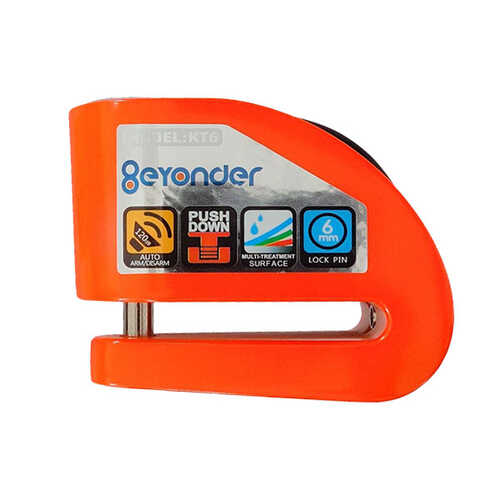 KOVIX KT6/CB-FO ALARMLI DİSK KİLİT TURUNCU