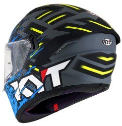 KYT NF-R KASK FLAMING MATT GREY-BLUE - Thumbnail