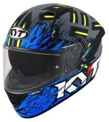 KYT - KYT NF-R KASK FLAMING MATT GREY-BLUE