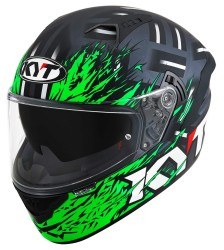 KYT - KYT NF-R KASK FLAMING MATT GREY-GREEN