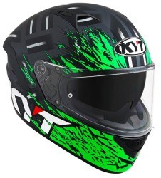 KYT - KYT NF-R KASK FLAMING MATT GREY-GREEN (1)