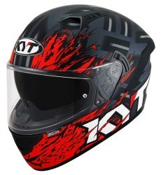 KYT - KYT NF-R KASK FLAMING MATT GREY-RED