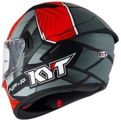 KYT NF-R KASK XAVI FORES REPLICA 2021 MATT BLACK-RED - Thumbnail